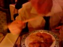 Eating Chinese food with sticks