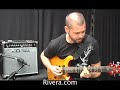 Rivera's Clubster 25 is showed off by Tim Stewart/American Idol. He uses a PRS 513 to show the high gain and clean tones. The Clubster is powered by 6V6's
