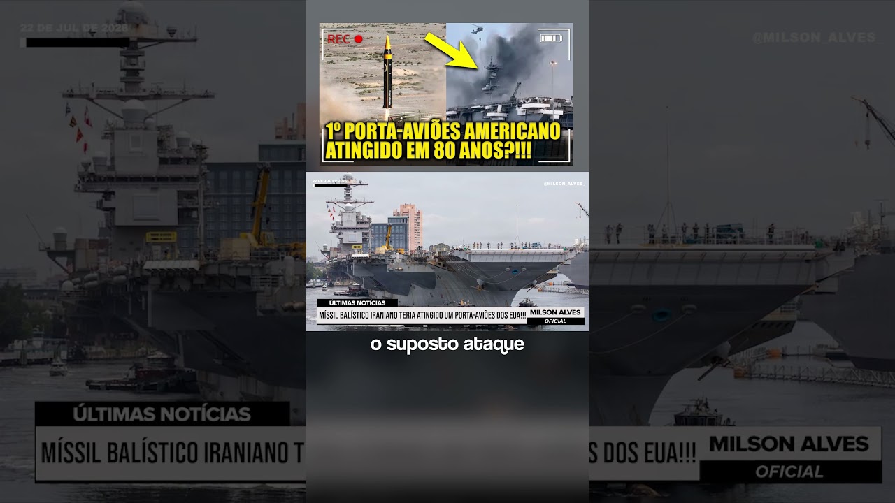 MÍSSIL BALÍSTICO iraniano teria atingido um porta aviões DOS EUA!!!
