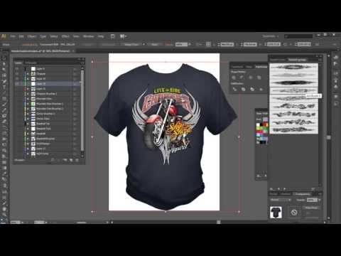 Illustrator Brushes high-end tshirt design tutorial Illustrator Brushes high-end tshirt design tutorial