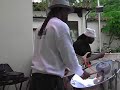 steel drummer kenny williams with bassist bob lee and sequencer drum machine