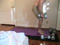 Split Squat Dumbell Jump 25# 1st time 20x