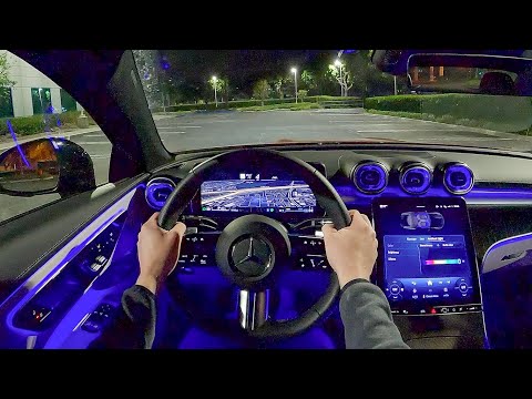2024 Mercedes-Benz CLE 300 - POV Night Drive (Binaural Audio)