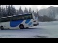 銀河鉄道(株) 雪道研修 雪道で急ブレーキ体験