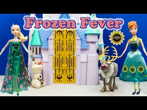 FROZEN Disney Frozen Queen Elsa & Anna Birthday Doll Frozen Fever Video Toy Review