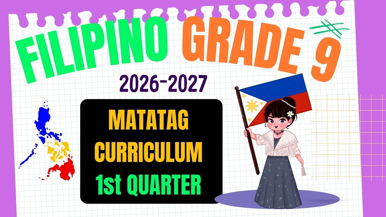 Grade 9 FILIPINO   MATATAG Curriculum- Unang Markahan (1st Quarter) #deped #education #depedmatatag