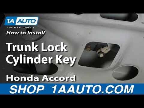 How To Install Replace Trunk Lock Cylinder Key Honda Accord 94-97 Prelude 92-96 1AAuto.com