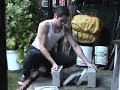 Concrete block martial arts break