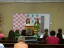 Sarah and Miranda singing at Camp Inlow
