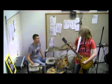 doom metal - Me and my best pal Kride jammin' some good old stoner doom. Not only do I play the guitar upside down, but I've also got a birth defect on my left hand. Now ...