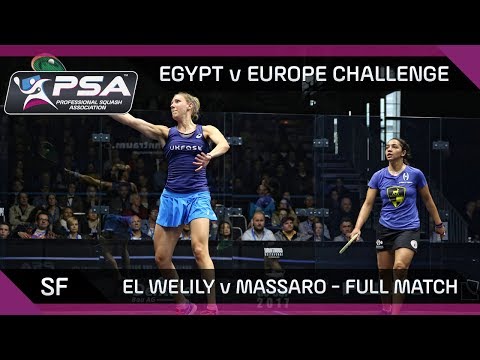 Squash: Full Match | El Welily v Massaro | Egypt v Europe Challenge | Semi-Final