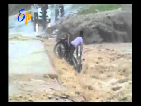 An Youngster Sinks Into Water With His Bike In Madhya Pradesh