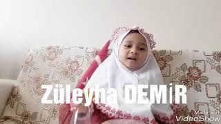 Züleyha DEMİR, kızımız dört yaşında Kudüs için Qur 'an okuyoruz..Allah kabul etsin yavurum