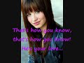 Demi Lovato~ Thats How You Know(Lyrics, HQ & Download)