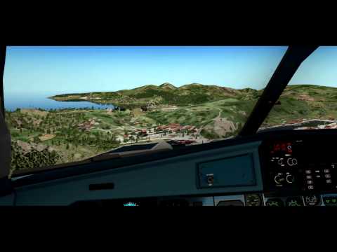Dangerous Airports - ATR-72 landing at St. Barths X-plane 10