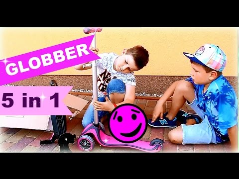 JuLu & ein NEON pinker GLOBBER | Kinderroller Scooter Dreirad GLOBBER deutsch im Test
