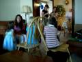 The kids playing musical chairs