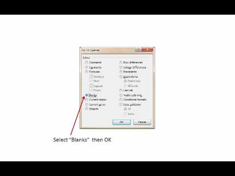 how to eliminate empty rows in excel 2010