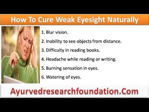 how to cure weak eyesight