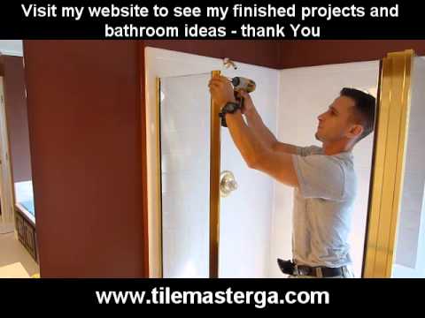 how to fit glass shower screen