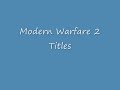 Modern Warfare 2 Titles