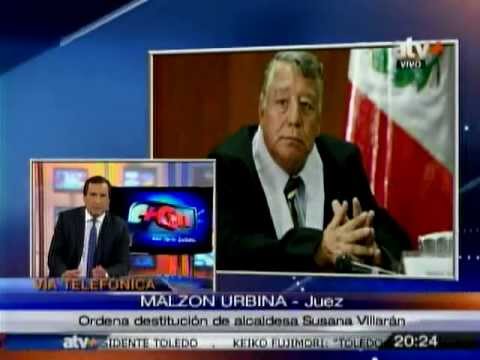 Juez Urbina solicita la destitución de la alcaldesa Villarán