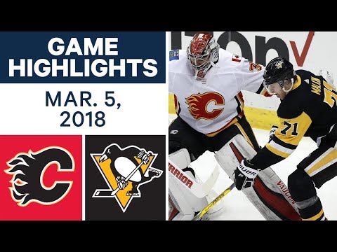 Video: NHL Game Highlights | Flames vs. Penguins - Mar. 05, 2018
