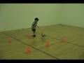 Youth Soccer - 4 year old - Juggling btw the cones
