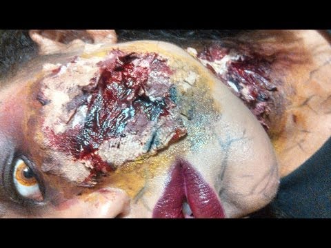 how to make zombie skin with toilet paper