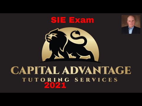SIE exam prep ( prerequisite for Series 7 top off exam prep)