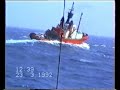 Two ocean-going conventional tugs are towing a VLCC passing Gulf of Biscay.Sirocco and Sumatras of ITC