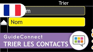 Apprendre GuideConnect: Carnet d’adresses et calendrier – Trier les contacts