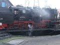 HSB Dampflok f�hrt aus den Schuppen