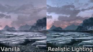 Skyrim Mods - Realistic Lighting Timelapse Comparison