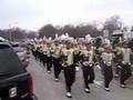Purdue AAMB - Hail Purdue on march to stadium.