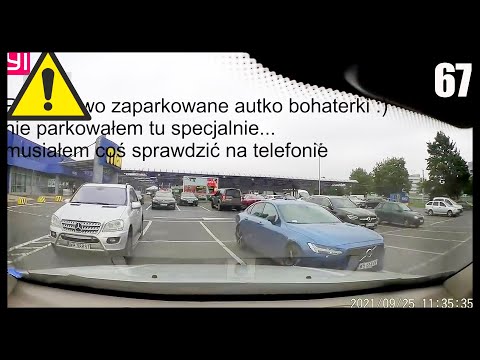 Kierująca Mercedesem zajęła prawie cztery miejsca parkingowe i zwyzywała innego kierowcę!