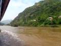 Laos - Travelling up the Mekong River by long Boat