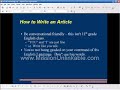 How To Do Article Marketing Correctly - Mission Unlinkable Preview