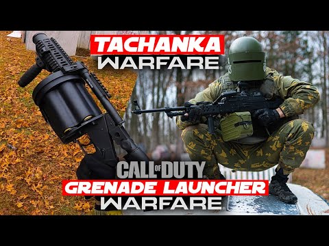 Airsoft TACHANKA PKM + SHUMIKA Grenade Launcher Gameplay!!