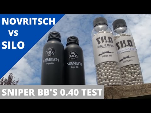 Novritsch vs Silo Airsoft Sniper .40 BB Testing. Wich is more accurate??