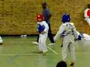 taekwondo pinoybrits  adrienne in red headgear 