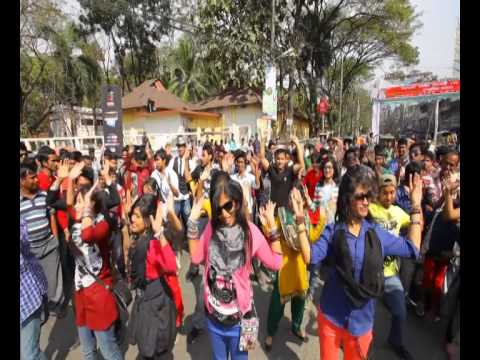 sylhet - Agricultural University Sylhet do their version of a flash mob to the official ICC WT20 tournament song, Char Chokka Hoi Hoi. The video with the most views w...