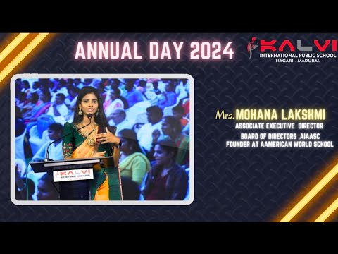 Mrs.Mohana Lakshmi | Annual Day Ativrddhi - '24 | Kalvi International Public School | Nagari,Madurai