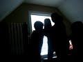 Two girls fighting punching throwing pushing slapping boy