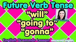 Future Verb Tense: “will” “going to” “go