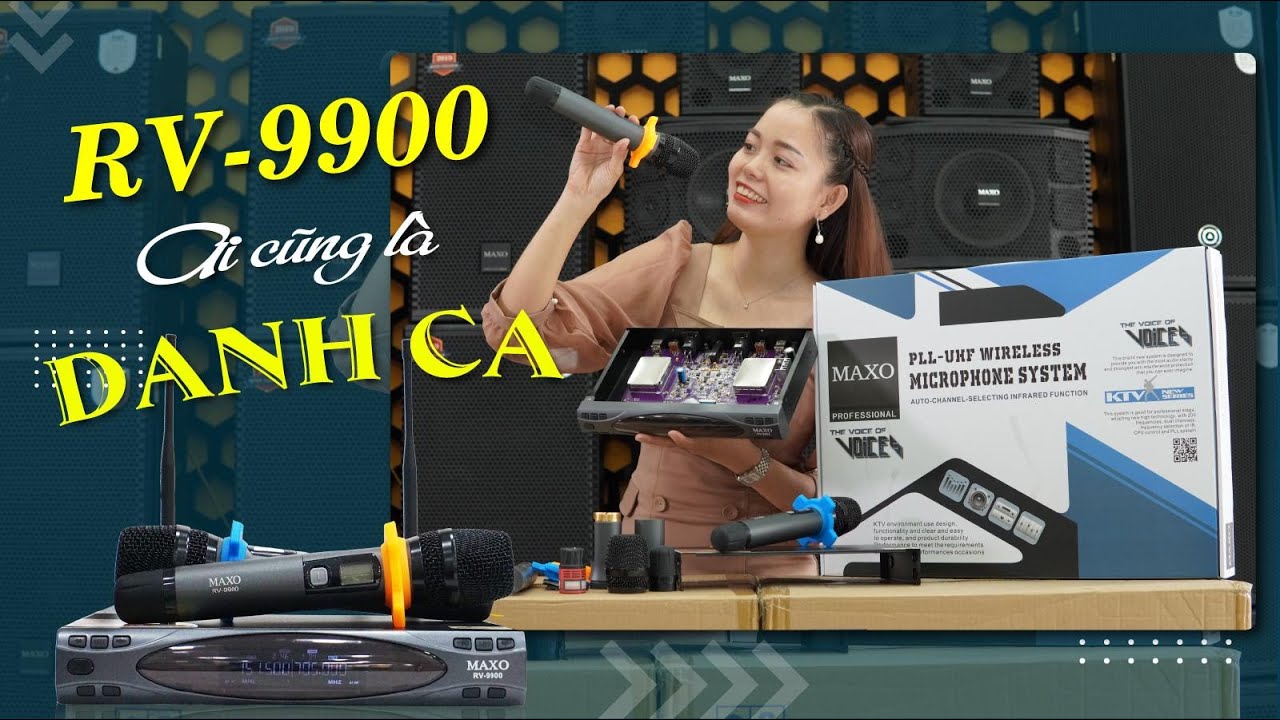 Micro karaoke không dây hay nhất hiện nay dùng cho phòng karaoke kinh doanh [micro RV9900]