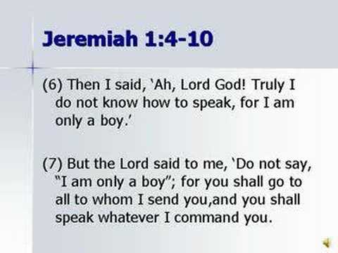 Jeremiah 1:4-10 Scripture Reading