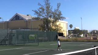 MJ Tennis sparing session in Nassau Sporting Complex