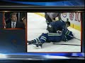 ryan johnson goes hard in to the boards (sportsnet feed)