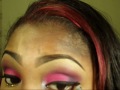 Bright Eyes Bright Lips And Big Lashes! Pinks ,Purple's and Gold Glitter Makeup Tutorial....